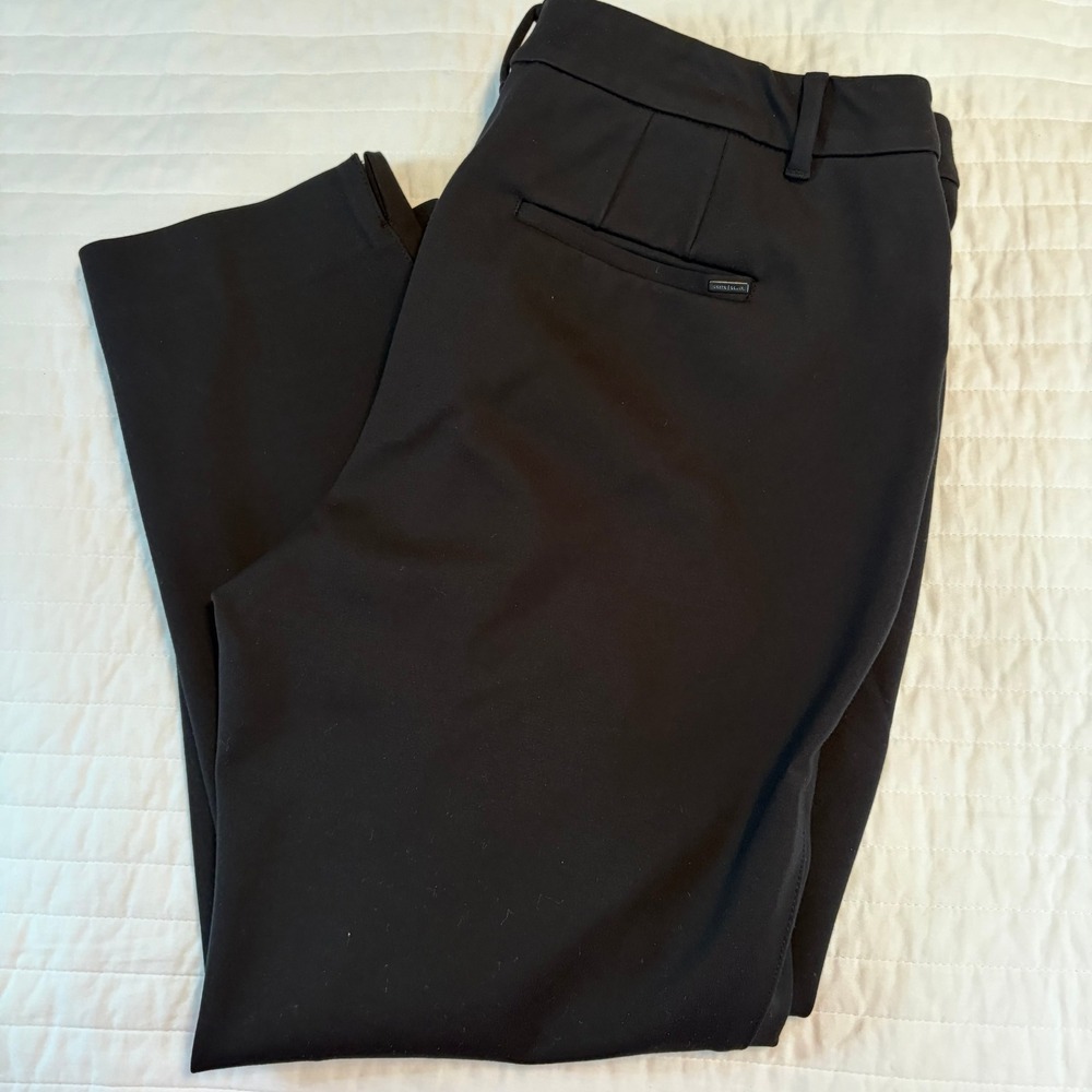 WHBM Black Slim Flat Front Ankle Pants Womens 12